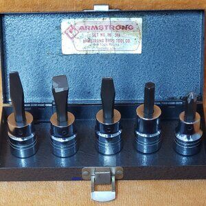 VINTAGE SET 5 ARMSTRONG 16-311 RATCHET 3 SCREWDRIVERS 1 PHILLIPS 1 HEX SOCKETS